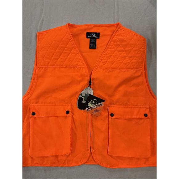 Mossy Oak Blaze Orange Upland Vest 2XL / 3XL Bird Deer Hunting Construction New - Picture 1 of 8